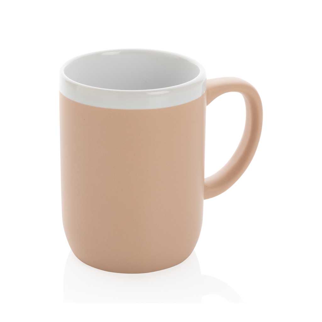 Ceramic mug with white rim 300ml